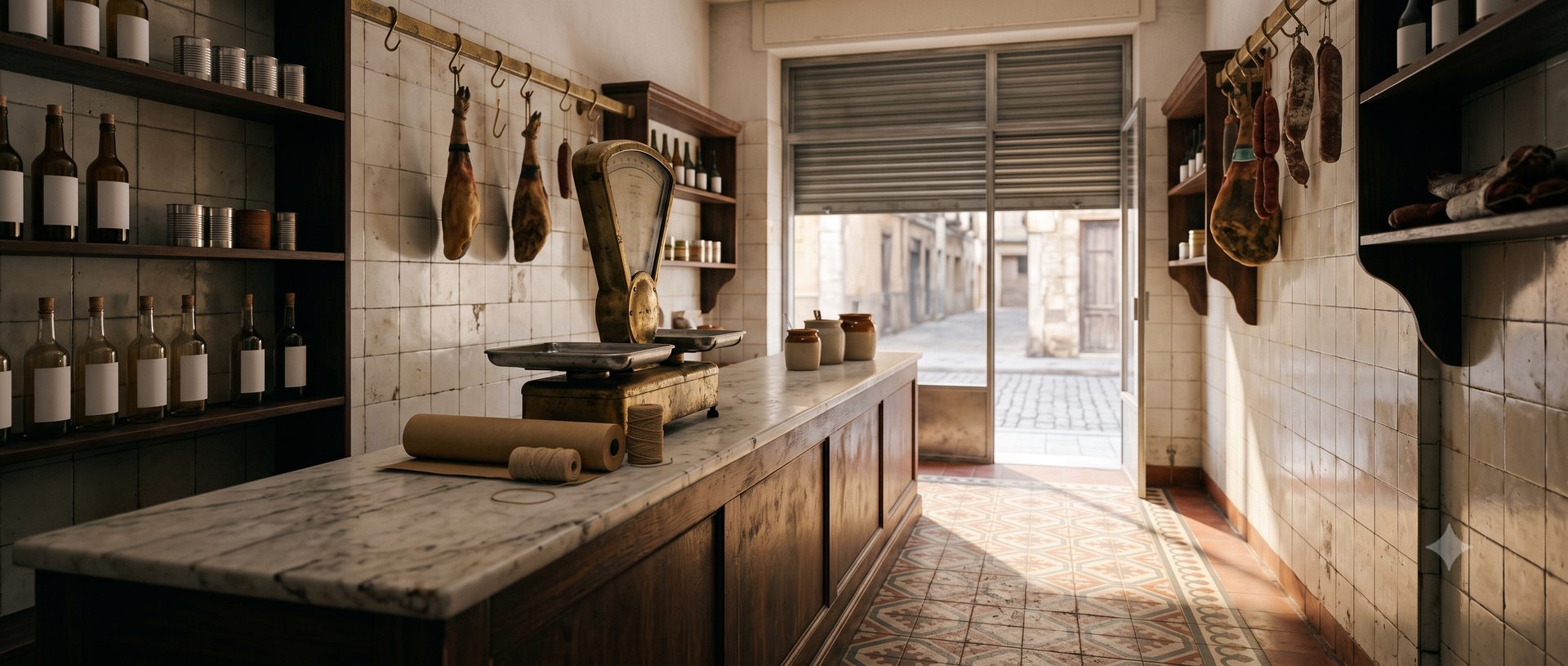 Interior de la charcutería La Española